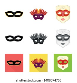 Vector design of luxury and celebration logo. Collection of luxury and hide  stock symbol for web.