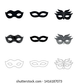 Vector design of luxury and celebration logo. Collection of luxury and hide  stock symbol for web.
