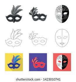 Vector design of luxury and celebration logo. Set of luxury and hide  stock symbol for web.