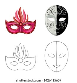 Vector design of luxury and celebration logo. Set of luxury and hide stock vector illustration.