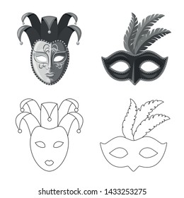 Vector design of luxury and celebration logo. Collection of luxury and hide vector icon for stock.
