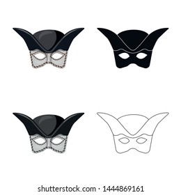 Vector design of luxury and celebration logo. Collection of luxury and hide stock vector illustration.