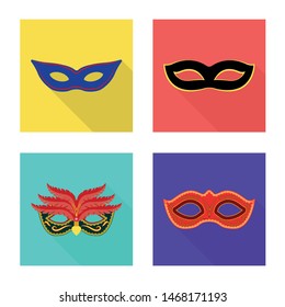 Vector design of luxury and celebration logo. Set of luxury and hide stock symbol for web.