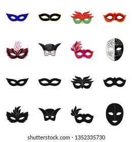 Vector design of luxury and celebration sign. Set of luxury and hide  stock symbol for web.