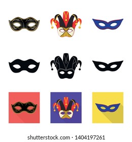 Vector design of luxury and celebration sign. Collection of luxury and hide  stock vector illustration.