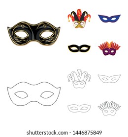 Vector design of luxury and celebration sign. Set of luxury and hide vector icon for stock.