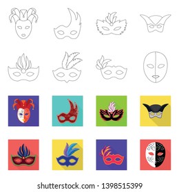 Vector design of luxury and celebration symbol. Set of luxury and hide  stock symbol for web.