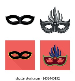 Vector design of luxury and celebration symbol. Collection of luxury and hide stock symbol for web.