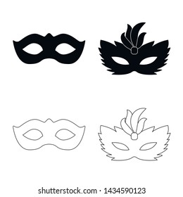 Vector design of luxury and celebration symbol. Collection of luxury and hide stock symbol for web.