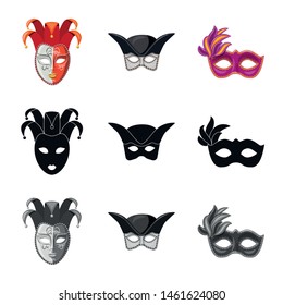 Vector design of luxury and celebration symbol. Collection of luxury and hide stock vector illustration.