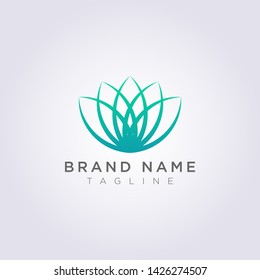 Vector Design Luxury Flower Logo Icon.