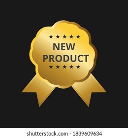 Vektordesign des luxuriösen neuen Produktzeichens