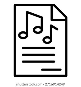 Letras de canciones de diseño de Vector Icon Style