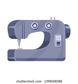 Vector design of machine and tailor sign. Set of machine and stitch stock vector illustration.