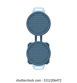 Vector design of machine and waffle logo. Web element of machine and electrical Stock symbol for web.