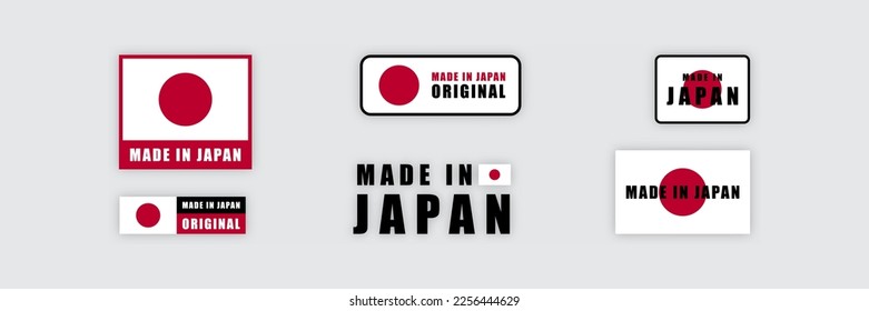 Vector design made in Japan for labels, stickers and logos.