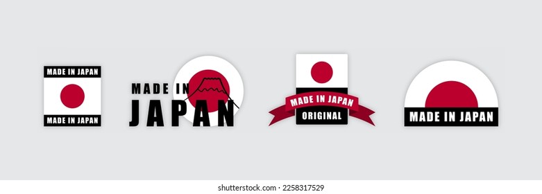 Vector design made in Japan for labels, stickers and logos.