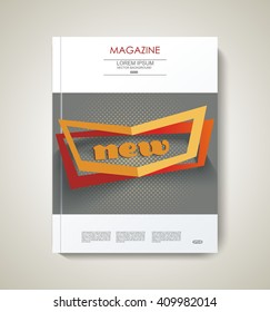 Vector design of Magazine Cover Annual Report, Flyer Poster.