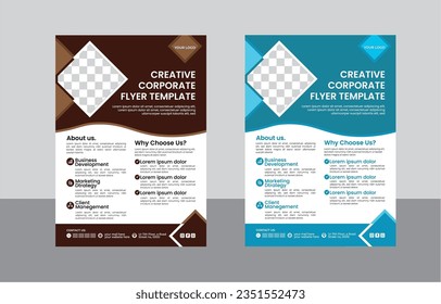 Vector Design magazine, poster, flyer, port folio, corporate use, infographic, modern layout corporate flyer design, vector and template design
