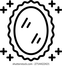Vektordesign Magic Mirror Symbolstil