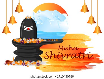 Vector design of Maha Shivratri religious festival of India