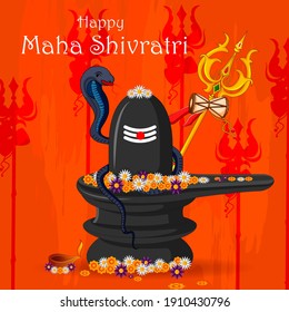 Vector design of Maha Shivratri religious festival of India
