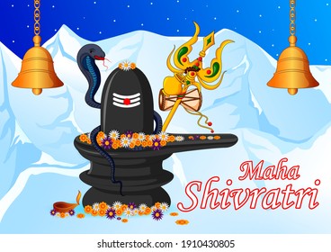Vector design of Maha Shivratri religious festival of India