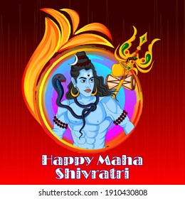 Vector design of Maha Shivratri religious festival of India