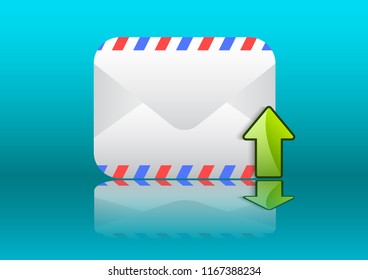 vector design of mail 3d icon 