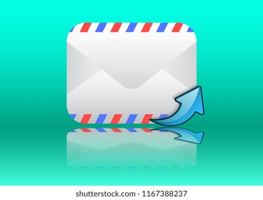 vector design of mail 3d icon 