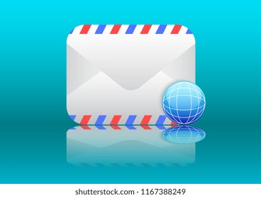 vector design of mail 3d icon 