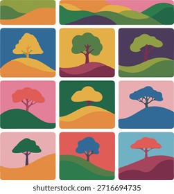 Diseño de Vector de un majestuoso árbol de pie junto a un río de noche tranquilo que fluye con gracia por suaves colinas ondulantes bajo un deslumbrante cielo de puesta de sol con luz dorada cálida que se refleja en la superficie del agua e ilumina las exuberantes hojas y ramas en un impresionante paisaje natural Pieza de arte que evoca una sensación de serenidad Armonía pacífica y belleza atemporal Con Elementos de Ilustración vectorial detallados que sacan la textura de la corteza, el degradado del cielo de la tarde, las ondas del río que fluye a través de prados verdes y las suaves siluetas de colinas en el horizonte para su uso en proyectos creativos, arte de pared, gráficos de fondo, Diseños inspiradores Temas ecológicos, marca con temas de Naturaleza y Colecciones de obras de arte digitales de alta calidad.
Diseño de árbol de Vector con un tranquilo río de noche que fluye al lado de suaves colinas bajo suave luz de la puesta del sol con intrincadas ramas Hojas reflejadas en el agua y un pacífico arte de belleza natural, realzado con serenos Elementos paisajísticos de Gradientes del cielo al anochecer, tonos cálidos de ámbar y lavanda, reflejos ondulantes a través de la tranquila superficie del río, brisa susurrante a través de exuberantes follajes de árboles y siluetas de colinas ondulantes, evocando una armonía tranquila y una maravilla escénica atemporal en una Ilustración vectorial detallada perfecta para proyectos artísticos, impresiones murales, texturas de fondo, marca creativa con temas de Naturaleza, Colecciones gráficas inspiradas en el medio ambiente e inspirador Narración visual, mostrando sutiles transiciones de color, Formas orgánicas y profundidad artística que celebra la belleza de la serenidad salvaje intacta debajo de un dosel de puesta de sol de ensueño.