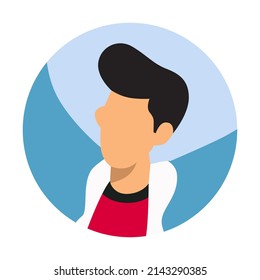 diseño vectorial, ilustración de forma avatar masculino