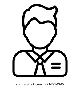 Estilo de Ícone de Cliente Masculino de Design de Vetor