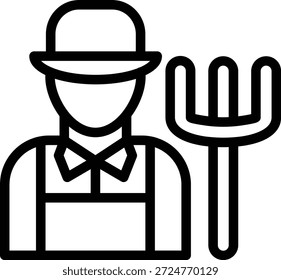 Estilo de icono de agricultor masculino de diseño de Vector