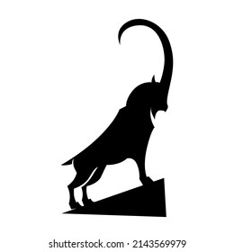 vector design, male goat shape illustration
