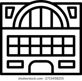 Estilo del icono del centro comercial de diseño de Vector