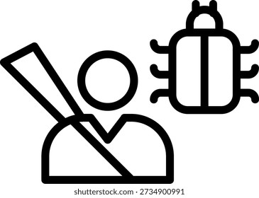 Vector Design Malware Hunter Icon Style