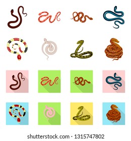 Vector design of mammal and danger icon. Collection of mammal and medicine stock symbol for web.