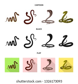 Vector design of mammal and danger icon. Set of mammal and medicine stock symbol for web.