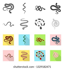Vector design of mammal and danger icon. Set of mammal and medicine stock vector illustration.