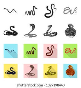 Vector design of mammal and danger icon. Set of mammal and medicine stock symbol for web.