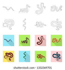 Vector design of mammal and danger icon. Collection of mammal and medicine stock vector illustration.