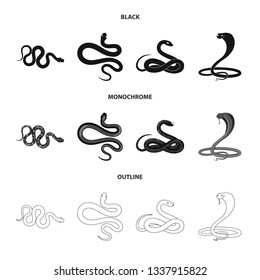 Vector design of mammal and danger icon. Set of mammal and medicine stock symbol for web.