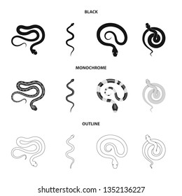 Vector design of mammal and danger icon. Collection of mammal and medicine stock symbol for web.