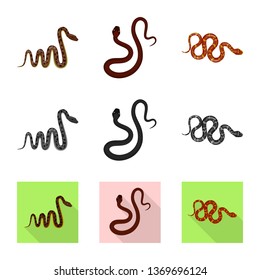Vector design of mammal and danger icon. Set of mammal and medicine vector icon for stock.