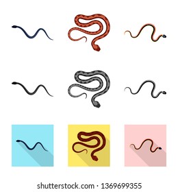 Vector design of mammal and danger icon. Collection of mammal and medicine vector icon for stock.
