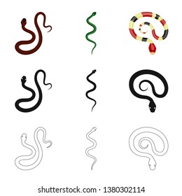 Vector design of mammal and danger icon. Collection of mammal and medicine stock symbol for web.