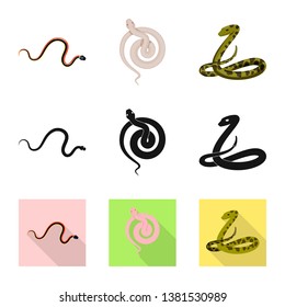 Vector design of mammal and danger icon. Set of mammal and medicine stock vector illustration.