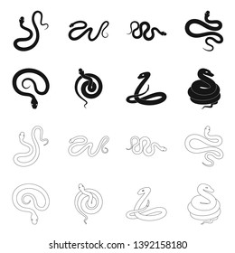 Vector design of mammal and danger icon. Collection of mammal and medicine vector icon for stock.